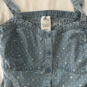 Mickey Mouse polka dot denim button up cami